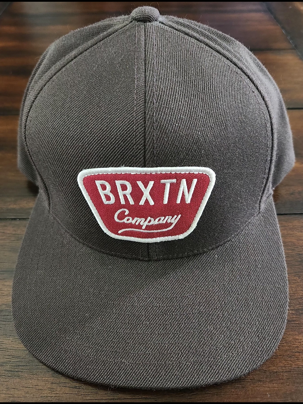 Brixton Brown Cap with Red BRXTN Patch